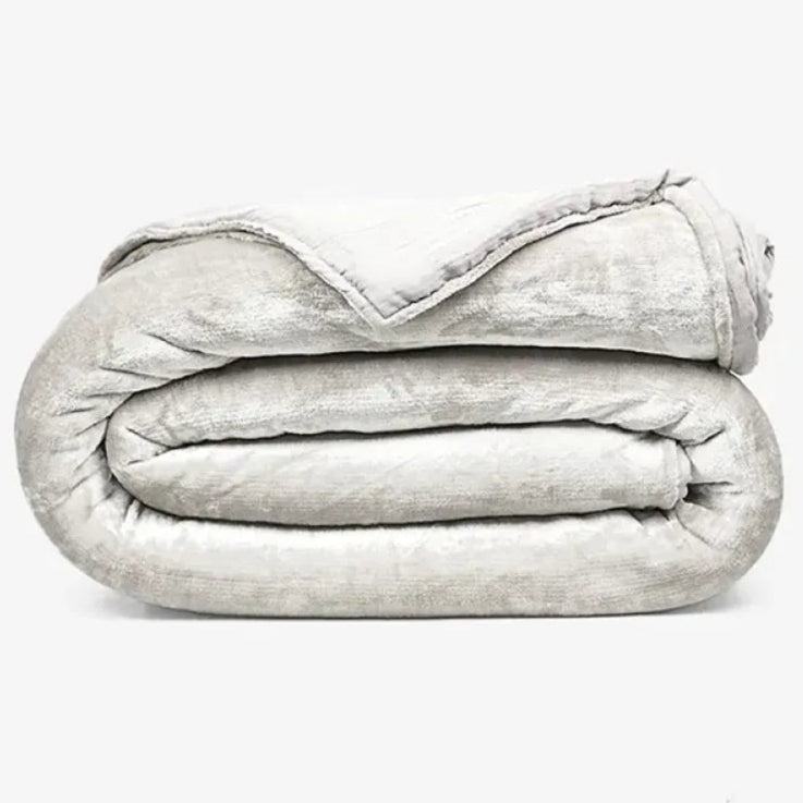 Zarf King Size French Muzlin Velvet AC Blanket With 2 Cushion Covers - Shadow