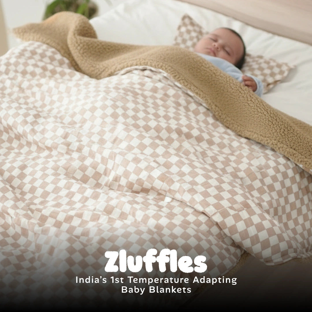 Reversible Baby Blanket With 1 Pillow & 1 Pillow Cover - Toasted Marshmallow