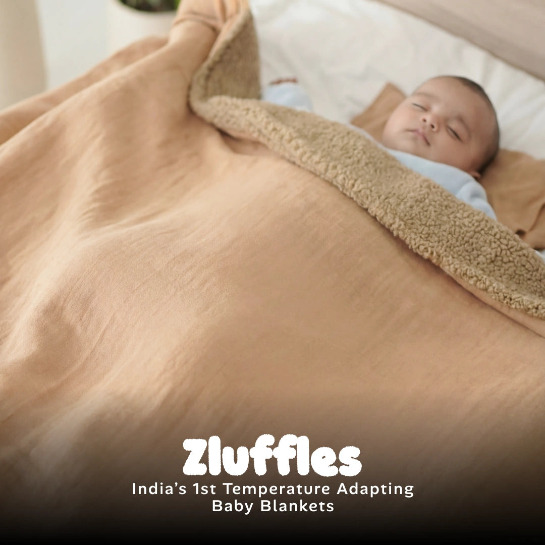 Reversible Baby Blanket With 1 Pillow & 1 Pillow Cover - Teddy Bear Tan