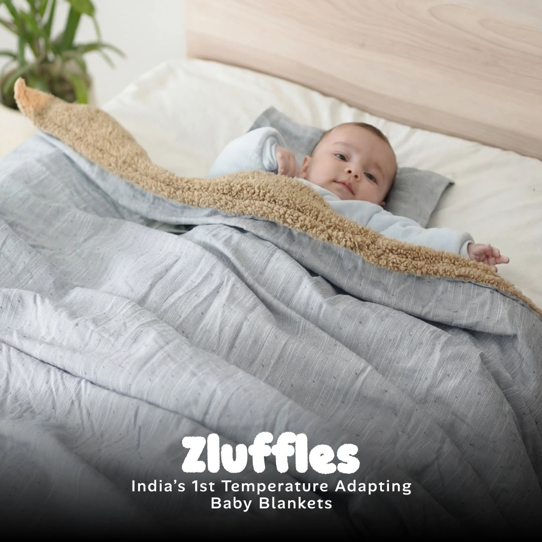 Reversible Baby Blanket With 1 Pillow & 1 Pillow Cover - Sky Daze