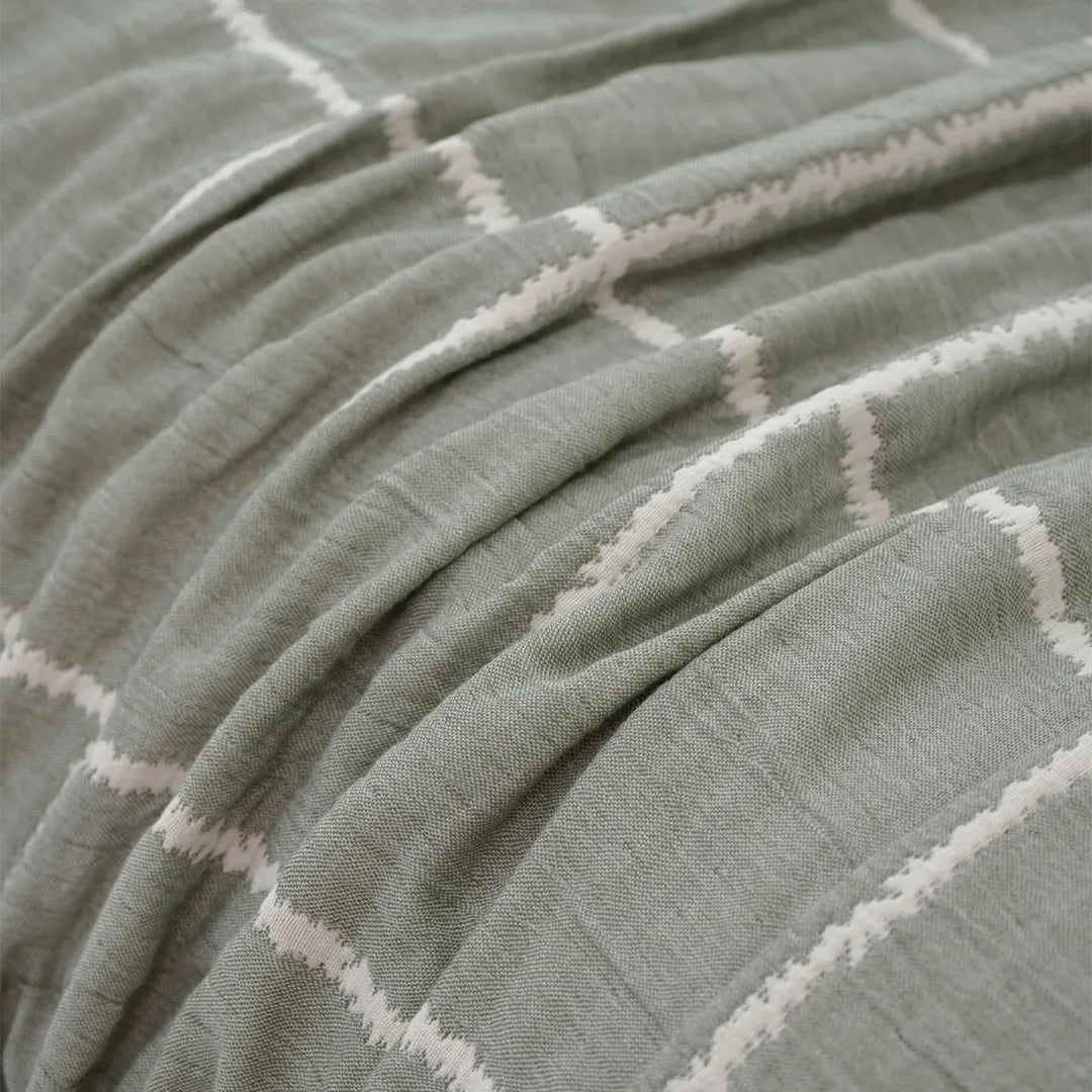 Zarf California King Size Plush Cotton AC Blanket With 2 Pillow Cases - Moonstone