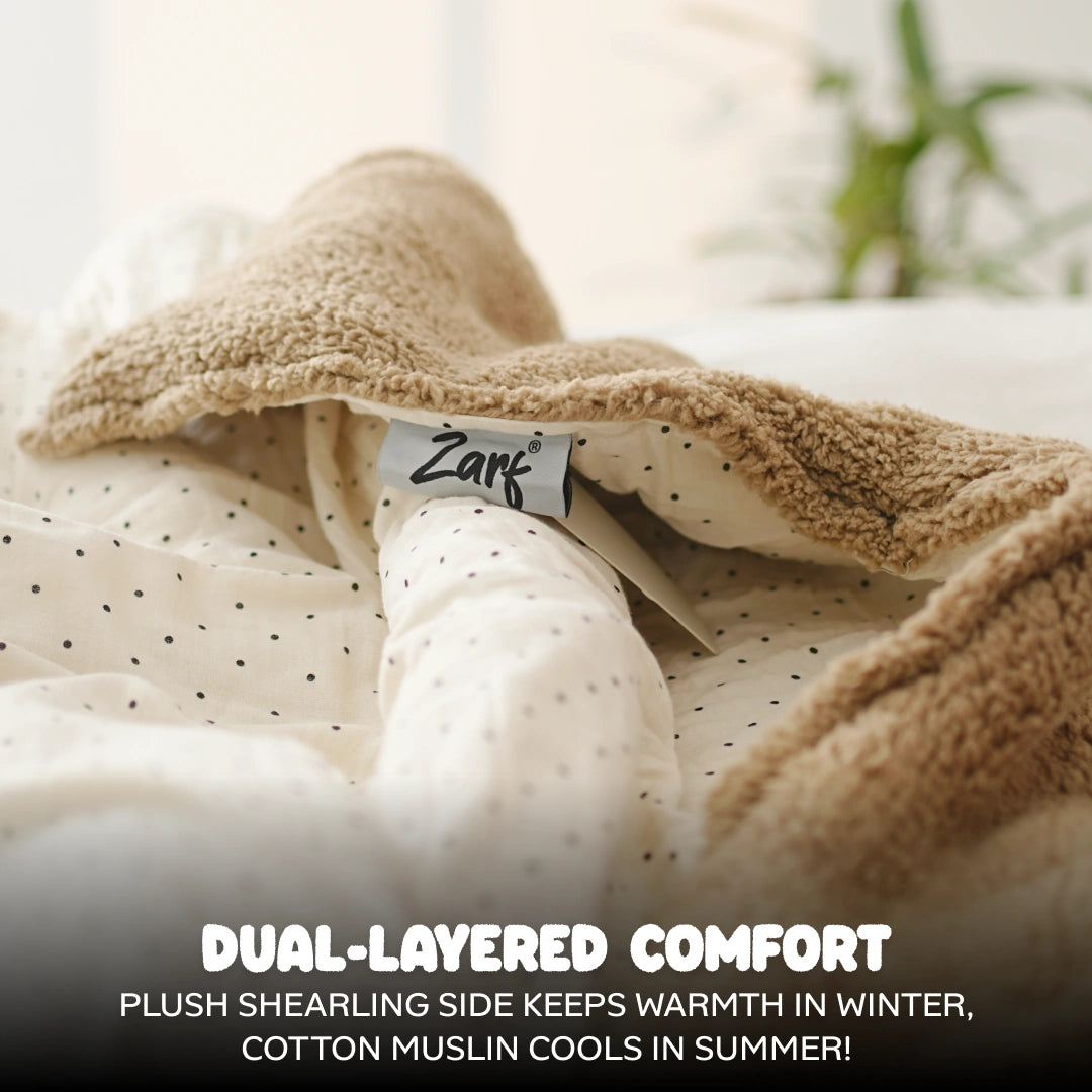 Reversible Baby Blanket With 1 Pillow & 1 Pillow Cover -  Fluffly