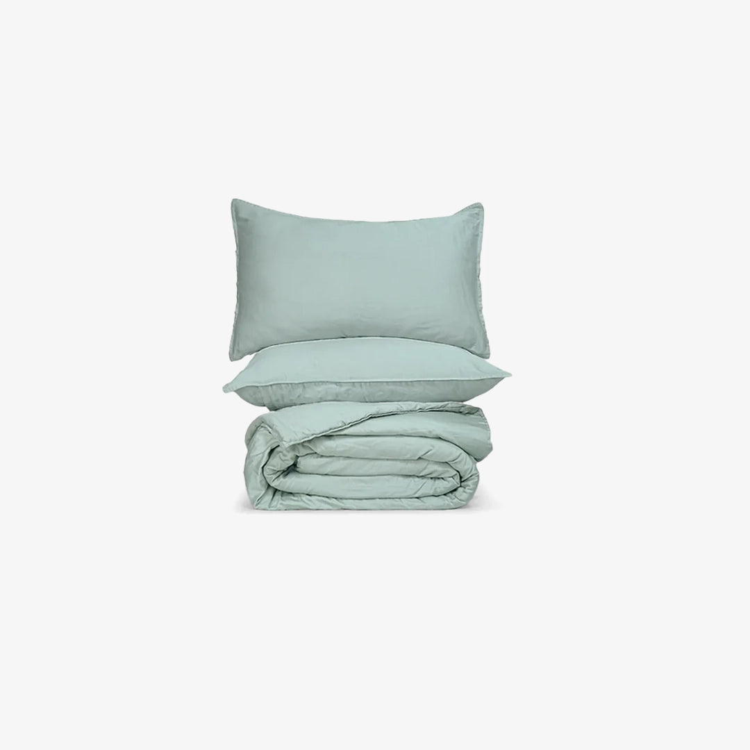 Zarf Egyptian Cotton Bedding Set Of 6 - Cyan