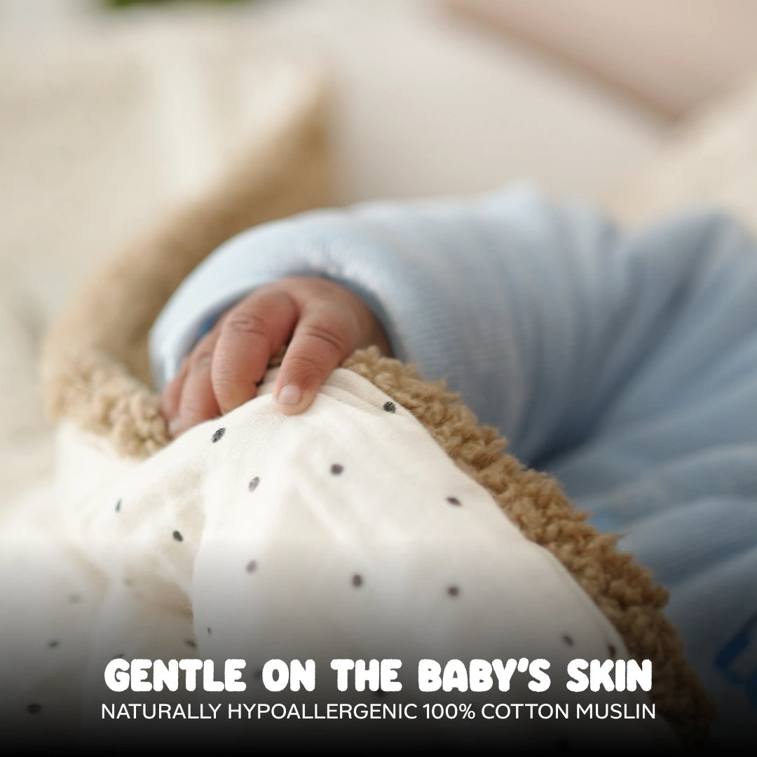 Reversible Baby Blanket With 1 Pillow & 1 Pillow Cover -  Fluffly