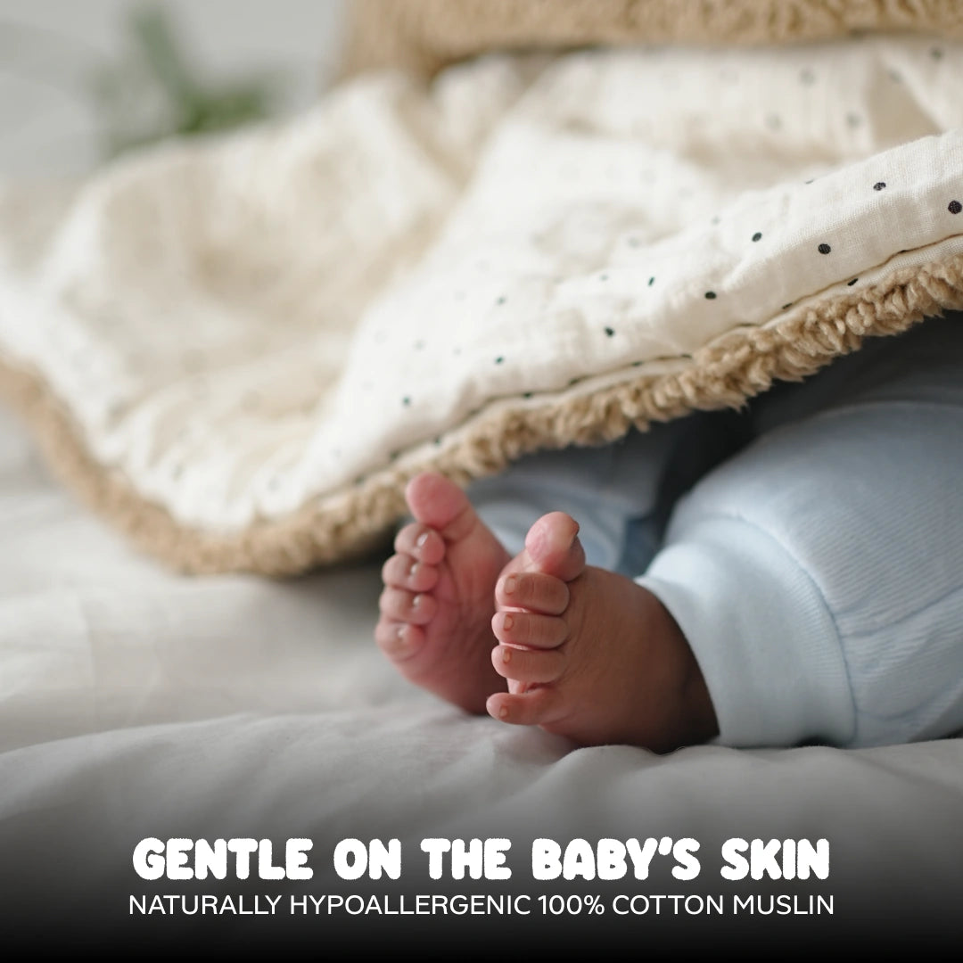 Reversible Baby Blanket With 1 Pillow & 1 Pillow Cover -  Fluffly