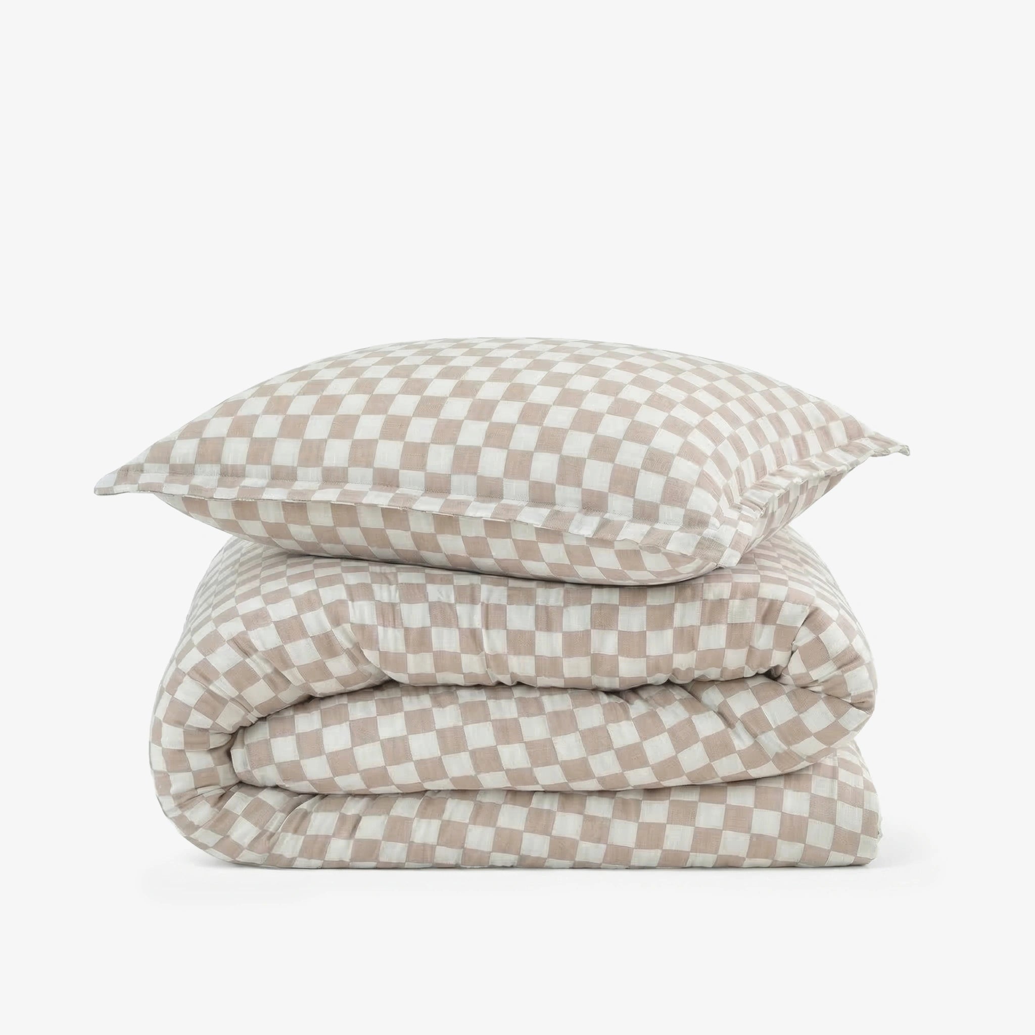 Reversible Summer Baby Blanket With 1 Pillow & 1 Pillow Cover - Toasted Marshmallow
