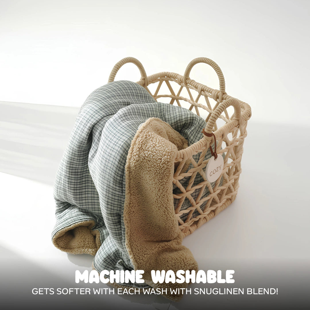 Reversible Baby Blanket With 1 Pillow & 1 Pillow Cover - Dewdrop