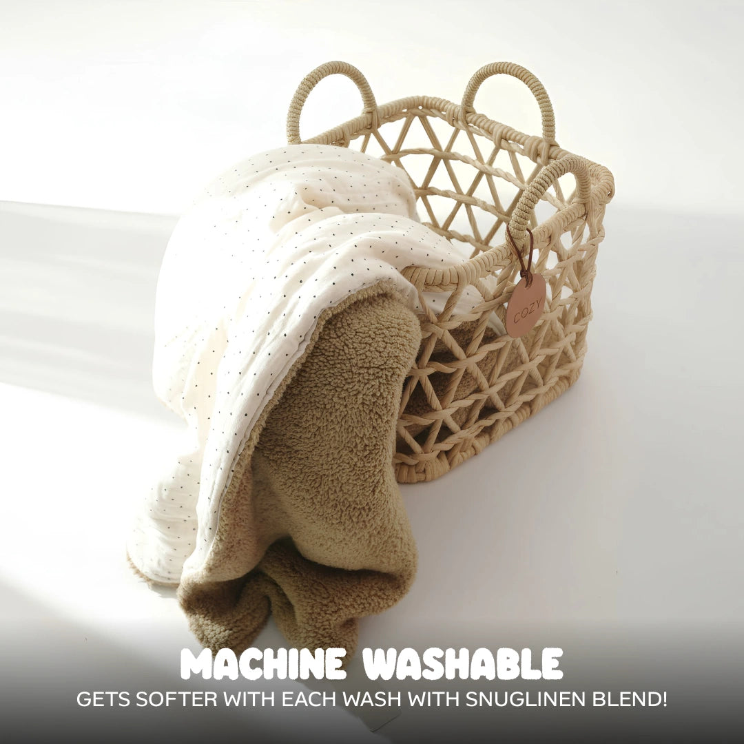 Reversible Baby Blanket With 1 Pillow & 1 Pillow Cover -  Fluffly