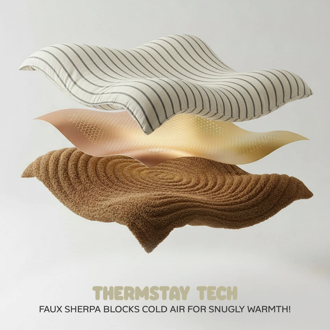 Reversible Baby Blanket With 1 Pillow & 1 Pillow Cover - Fluff Cloud