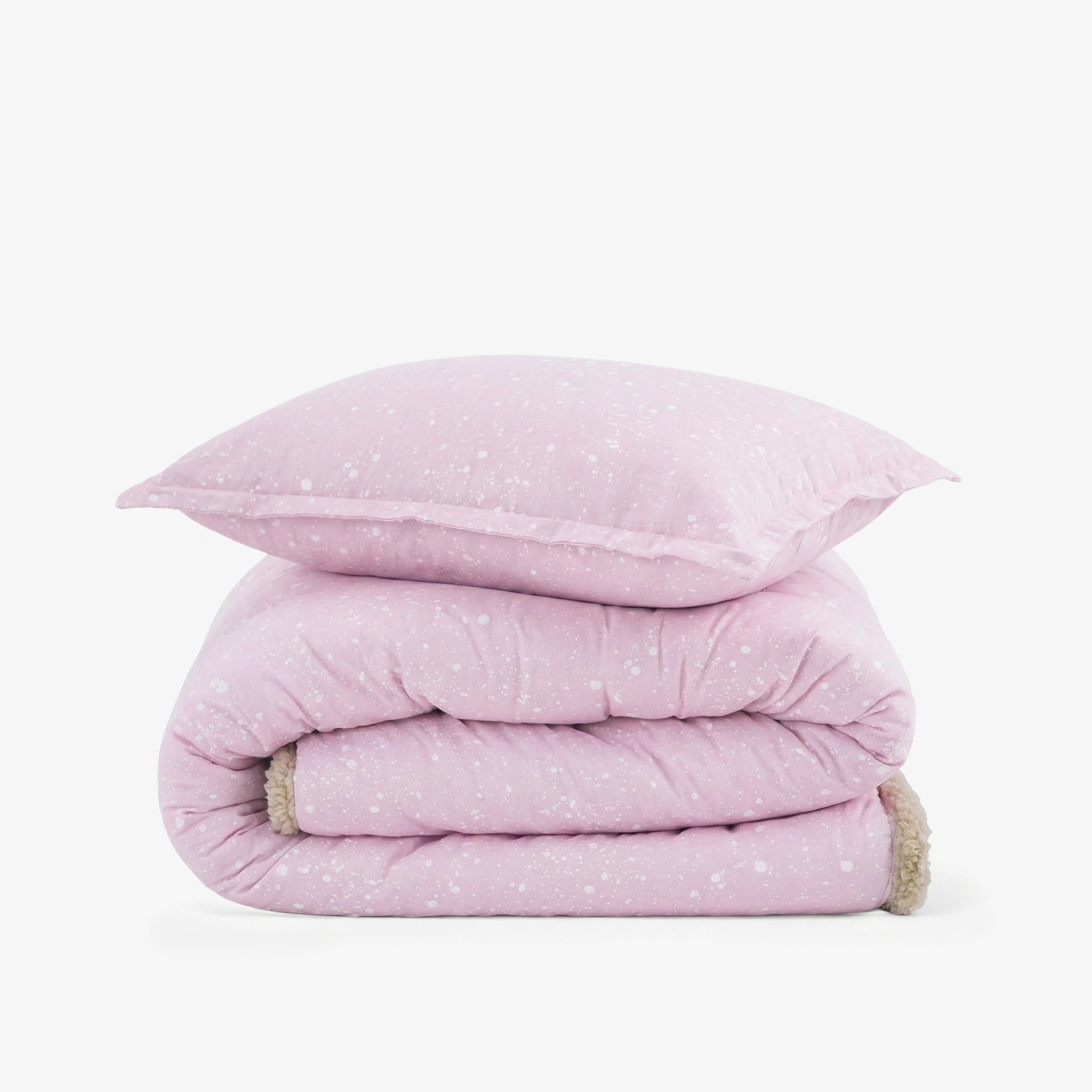 Reversible Winter Baby Blanket With 1 Pillow & 1 Pillow Cover - Raspberry Dream