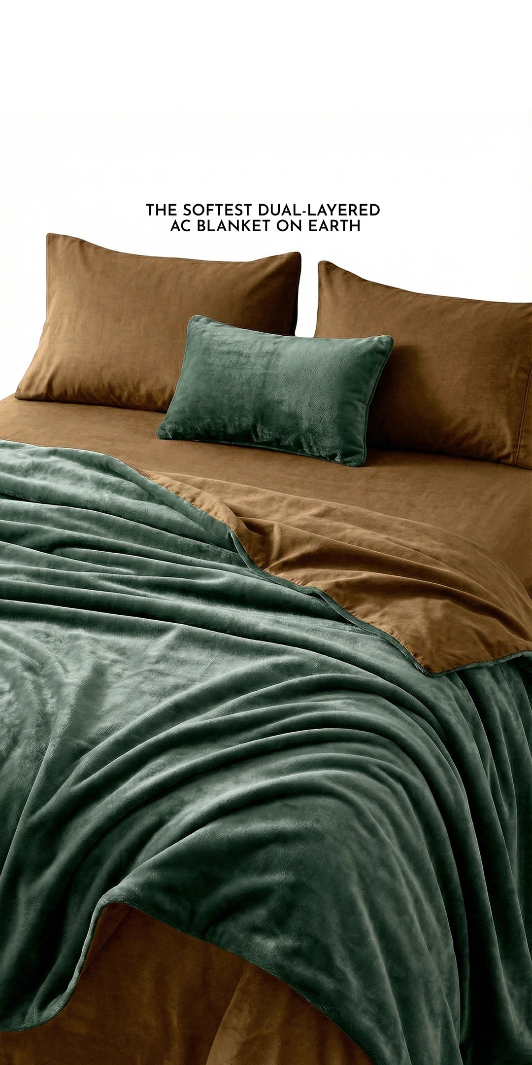 Zarf Premium AC Dohar for Single Bed Size With Two Pillow Covers & One Breakfast Cushion Cover - Greenstone