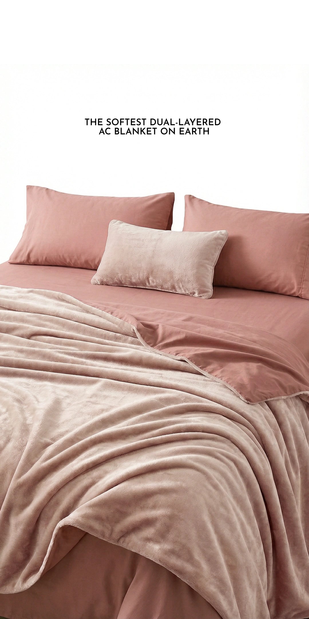 Zarf Premium AC Dohar for Single Bed Size With Two Pillow Covers & One Breakfast Cushion Cover - Pinkstone