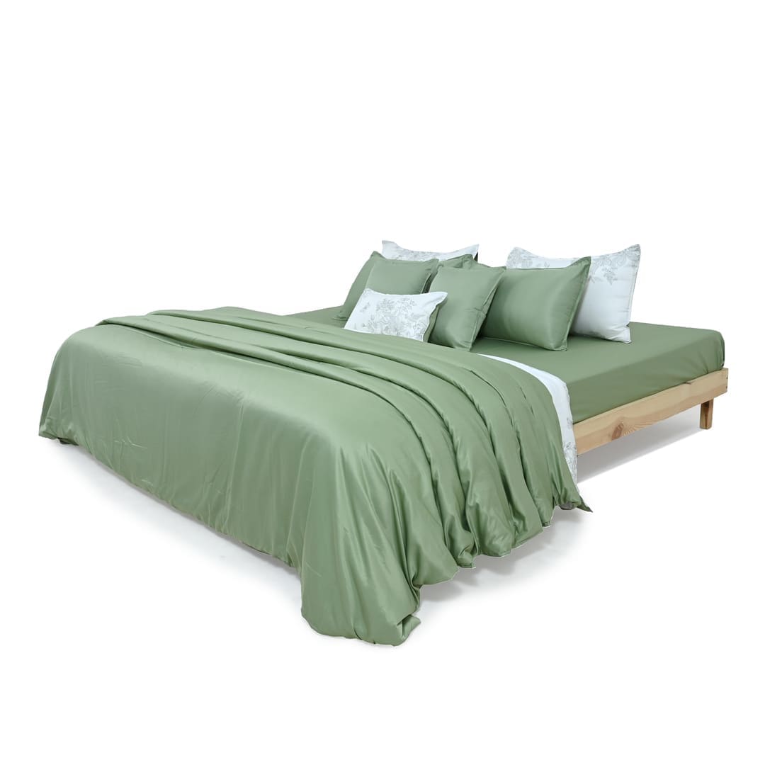 Zarf AC Comforter With 2 Pillow Cases and 1 Breakfast Pillow For Single Size Bed- Willow