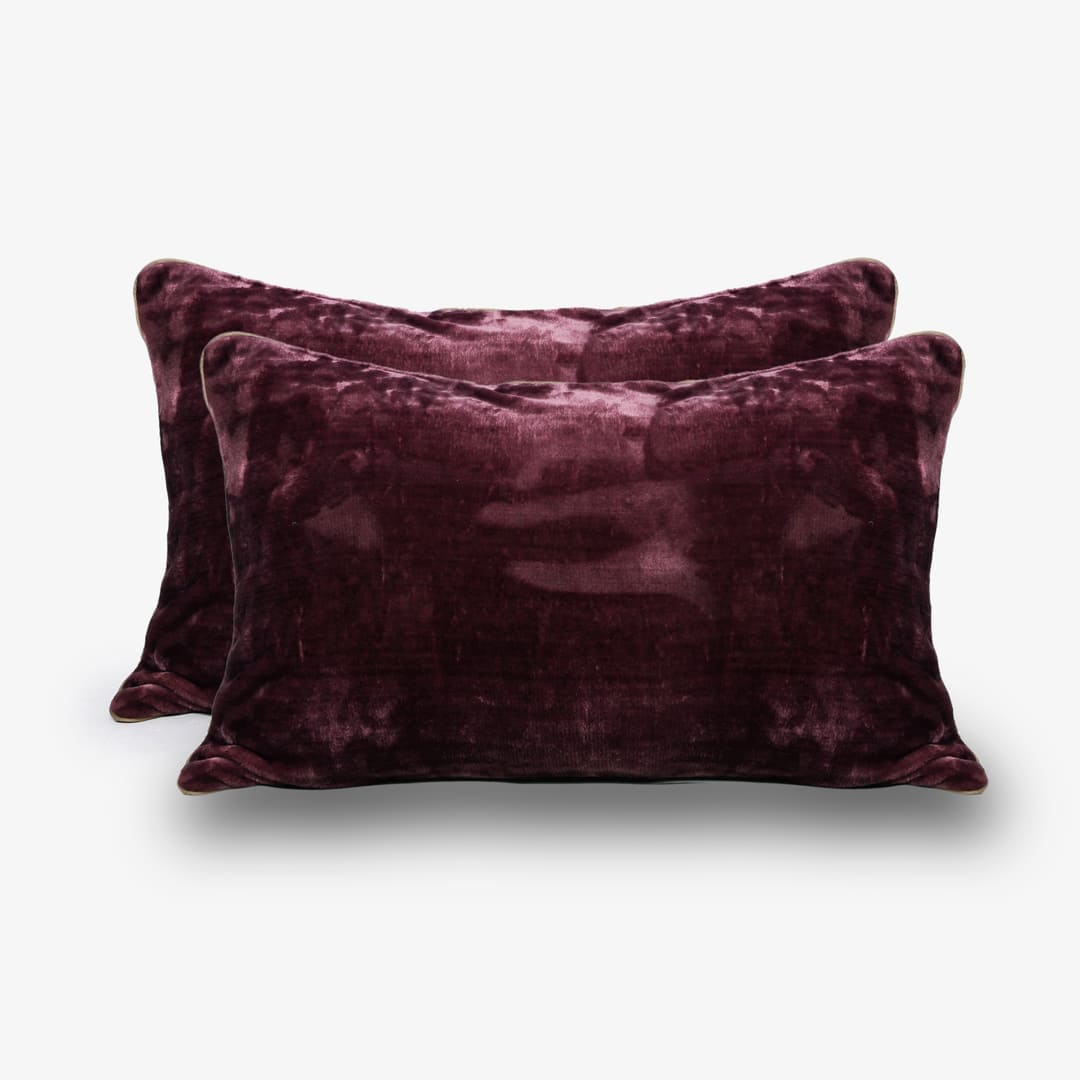 Zarf All-Season Premium AC Blanket With Two Pillow Covers & Two Cushion Covers - Mulberry