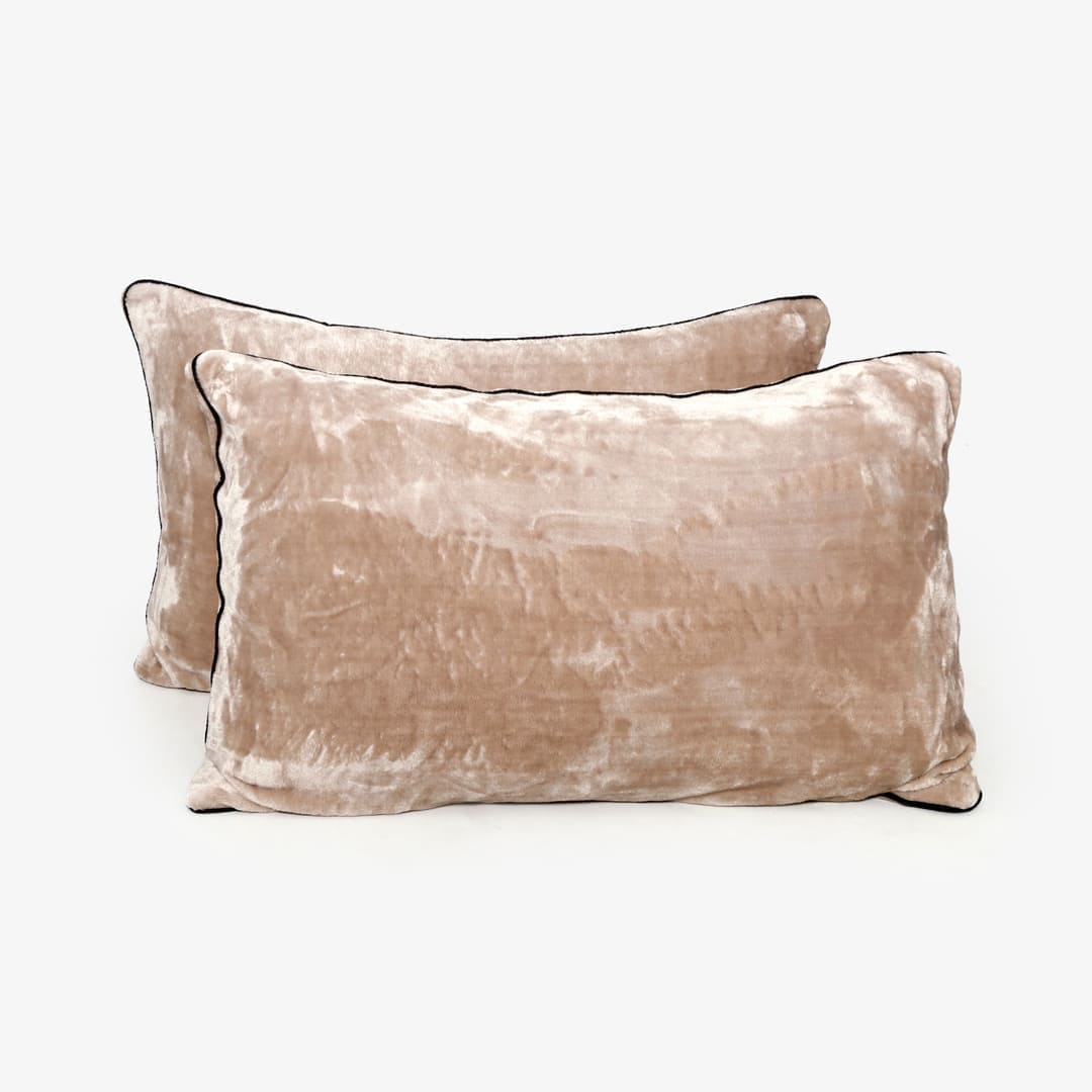 Zarf All-Season Premium AC Blanket With Two Pillow Covers & Two Cushion Covers - Ecru