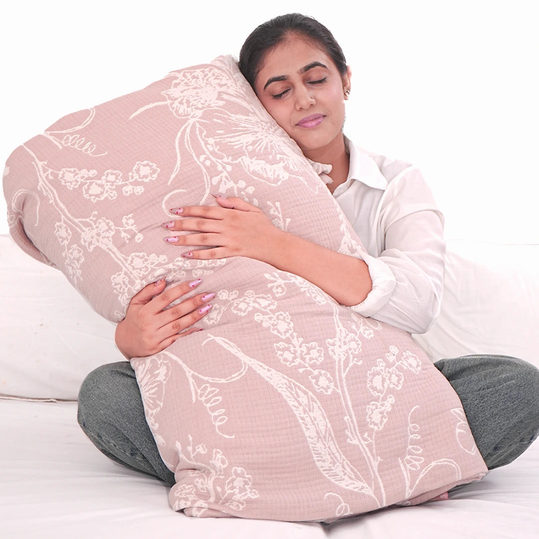 Zarf King Size Pure Cotton Cottage Comforter with 2 Pillowcases - Candyfloss