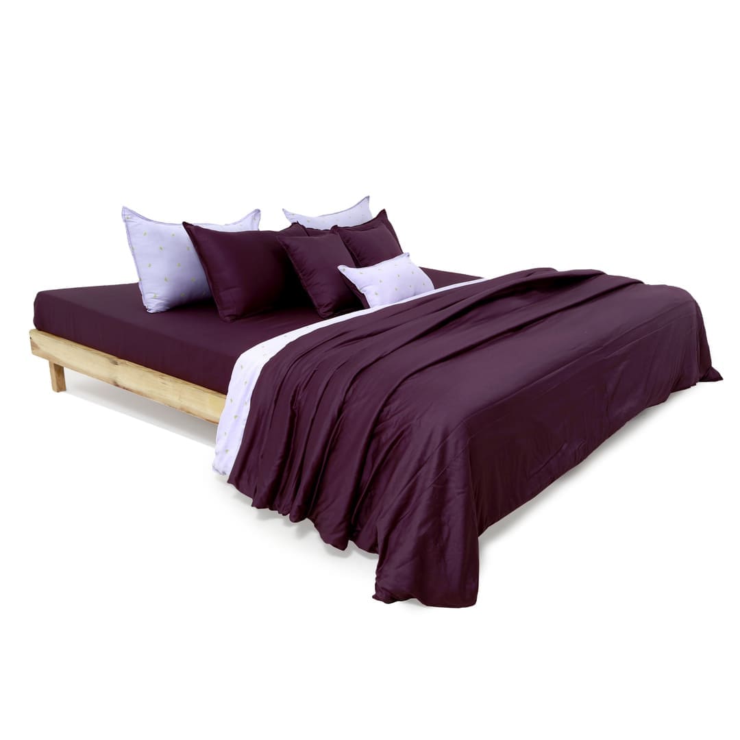 Linen Blend AC Comforter With 2 Pillow Cases and 1 Breakfast Pillow - Reve