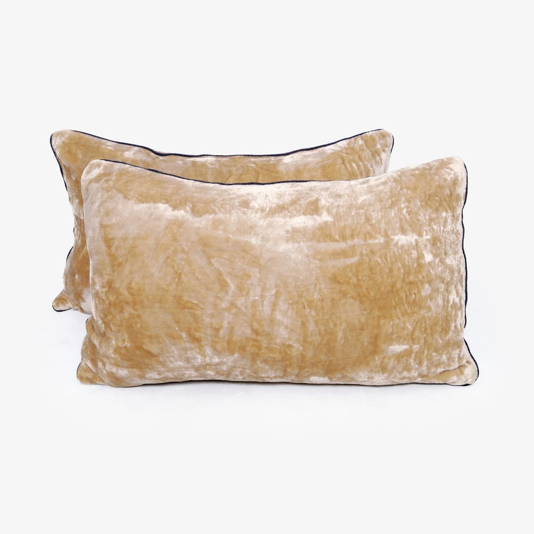 Premium Velvet Pillow Covers- Set Of 2 - Taupe