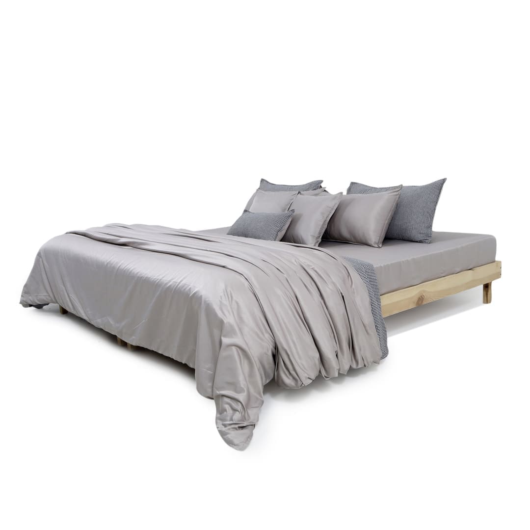 Linen Blend AC Comforter With 2 Pillow Cases and 1 Breakfast Pillow - Oxford