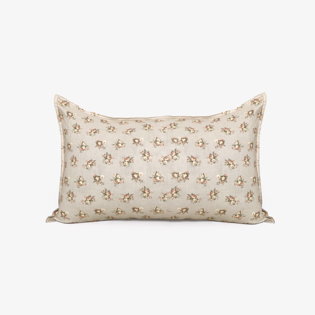 Linen Blend AC Comforter With 2 Pillow Cases and 1 Breakfast Pillow - Heritage
