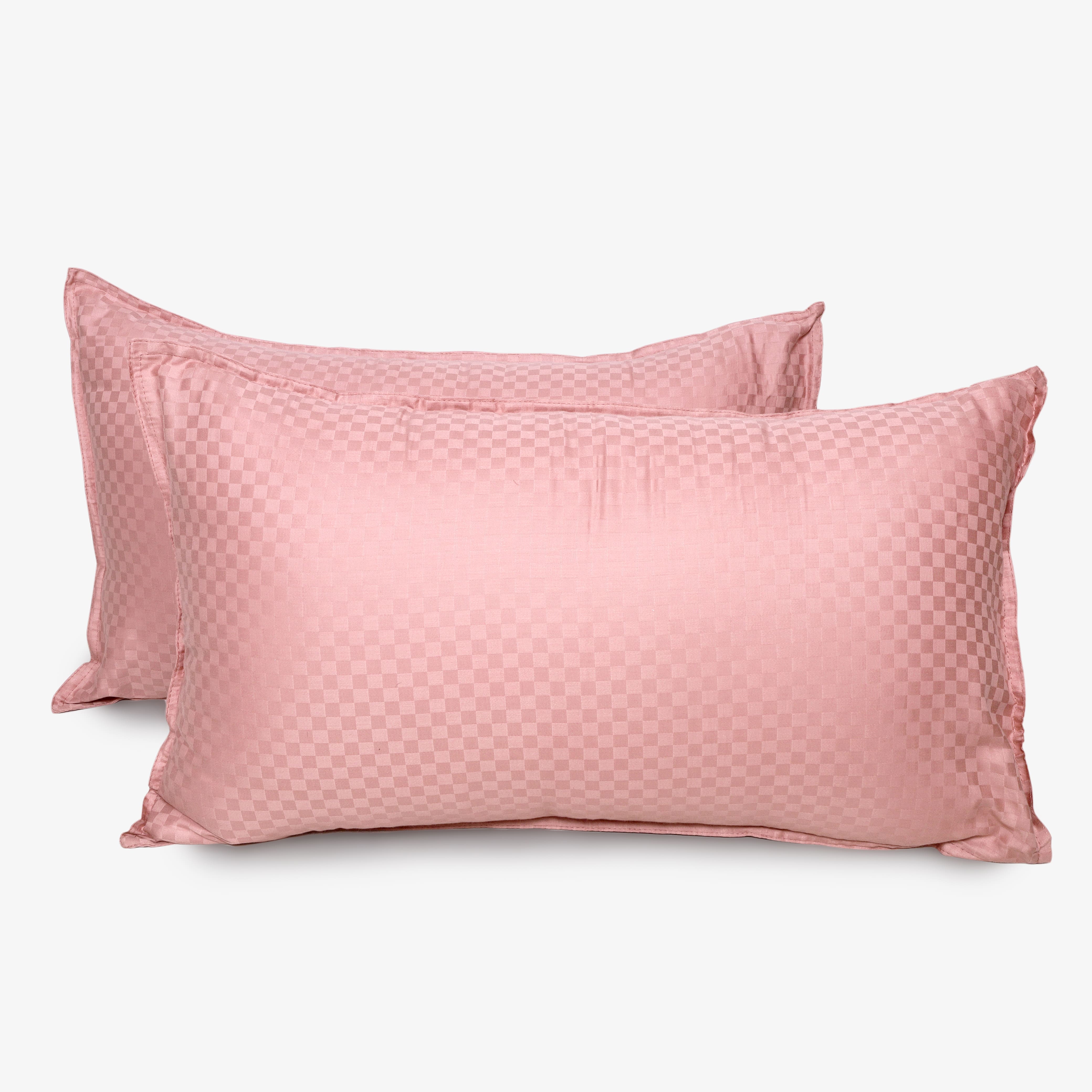 Zeries Egyptian Cotton Jacquard Bedsheets With 2 Pillow Cases & 2 Cushion Covers - Petal