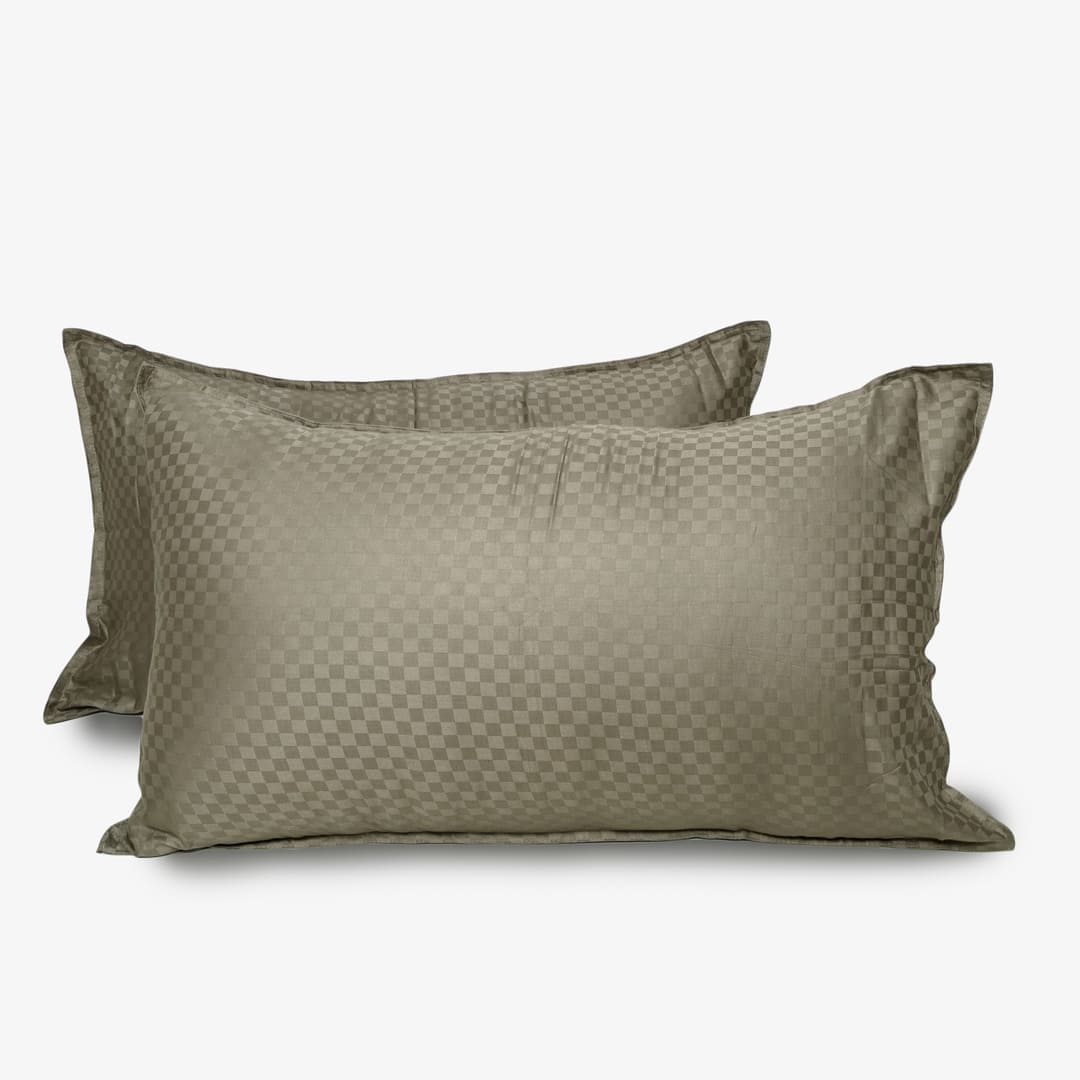 ZARF Egyptian Cotton Comforter With 2 Pillowcases & 2 Cushion Covers - Chestnut