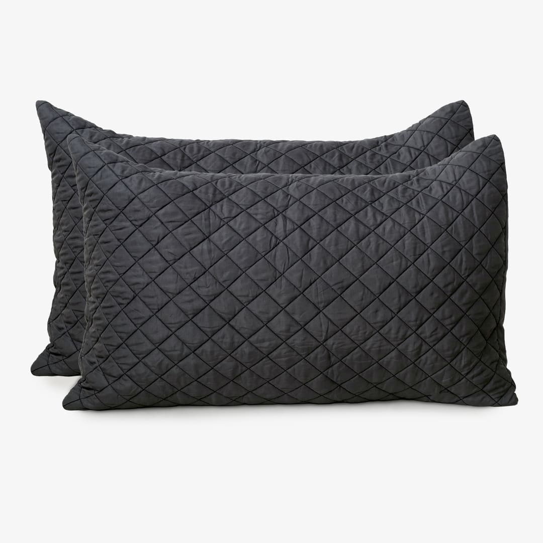 Zarf California King Size AC Comforters With 2 Pillow Cases & 2 Cushion Covers - Noir
