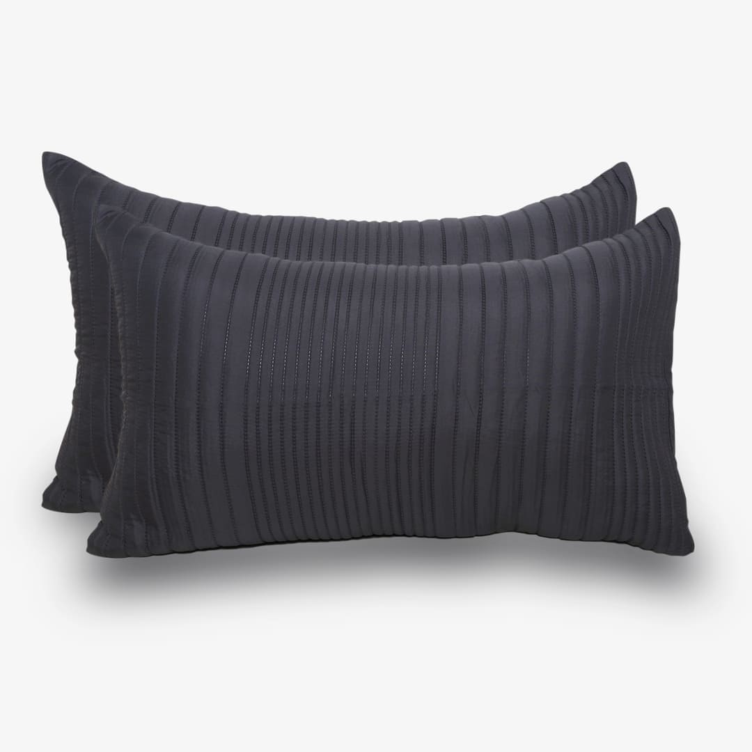 Zarf California King Size AC Comforters With 2 Pillow Cases & 2 Cushion Covers - Graphite