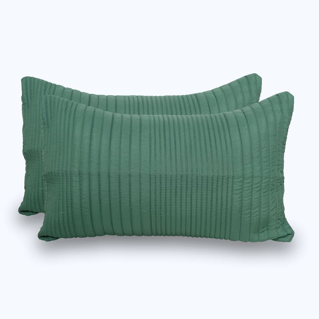 Zarf California King Size AC Comforters With 2 Pillow Cases & 2 Cushion Covers - Jade