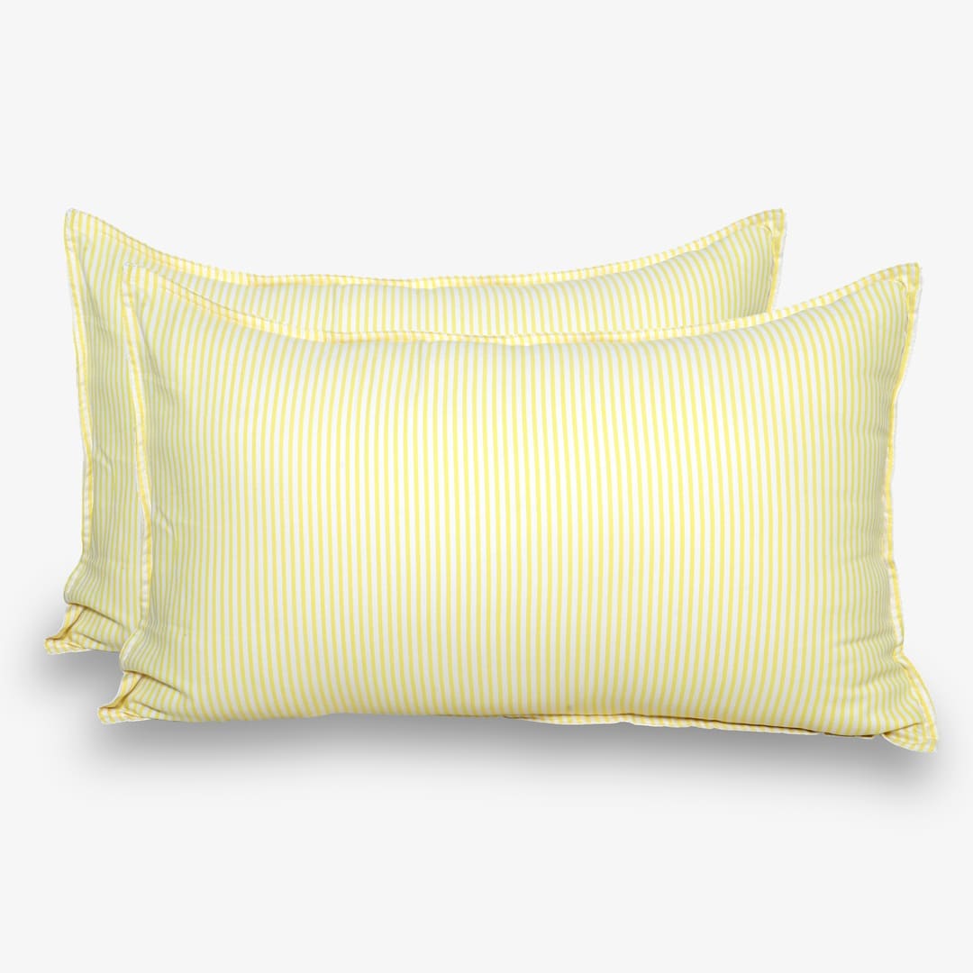 Zarf Linen Blend Bedding Set Of 9 - Limone