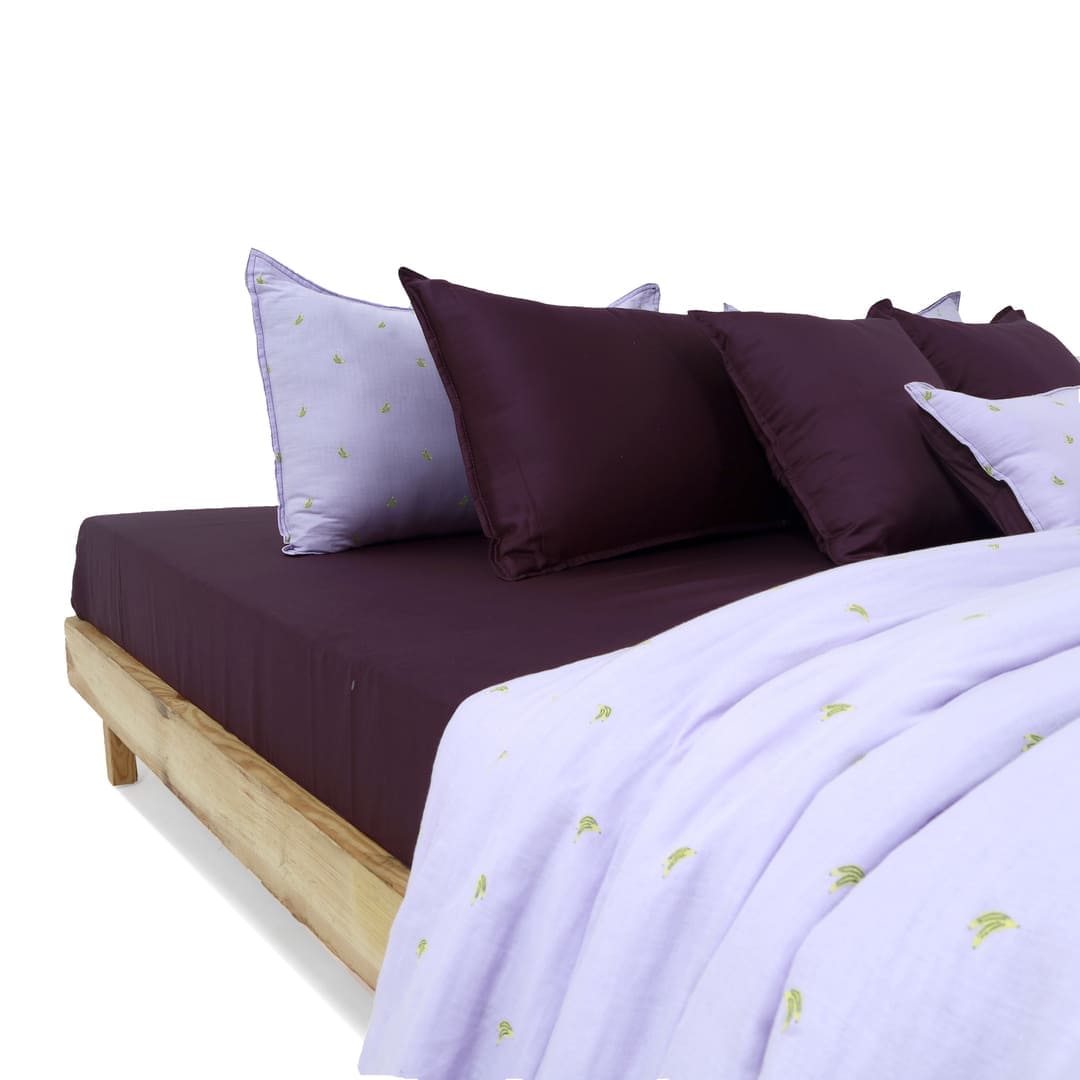 Linen Blend AC Comforter With 2 Pillow Cases and 1 Breakfast Pillow - Reve