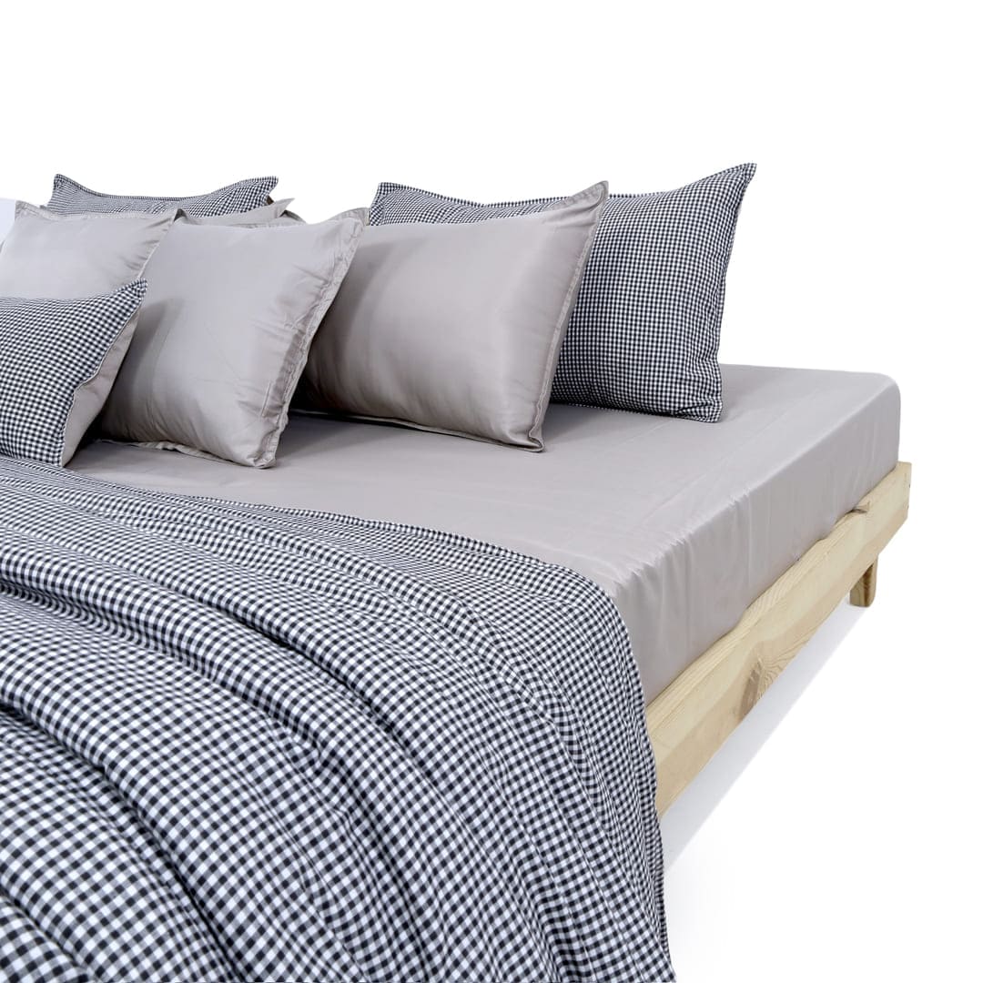 Linen Blend AC Comforter With 2 Pillow Cases and 1 Breakfast Pillow - Oxford