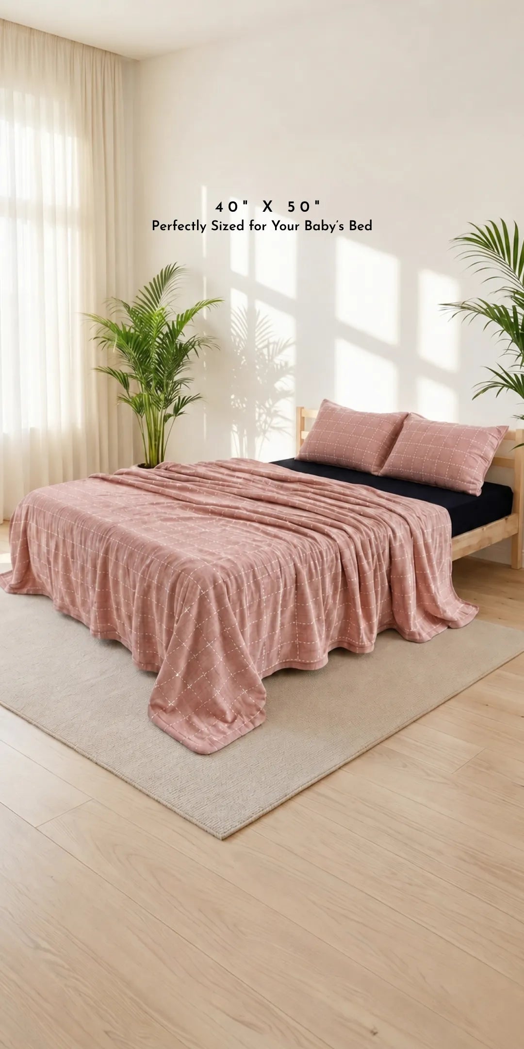 Zarf Plush Baby Size AC Blanket With One Pillow Cover - Bloomist