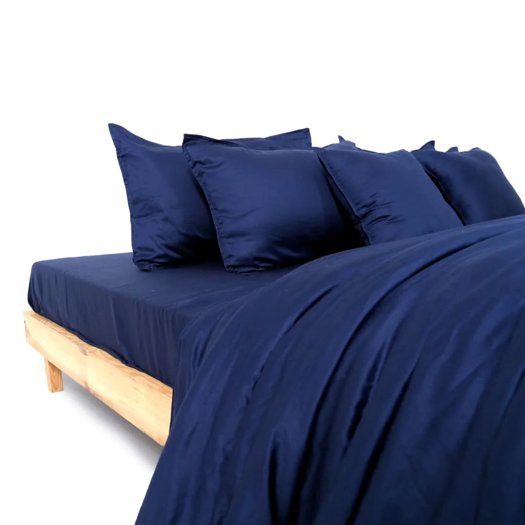 ZARF Egyptian Cotton Comforter For Single Size Bed With 2 Pillowcases & 2 Cushion Covers - Atlantic