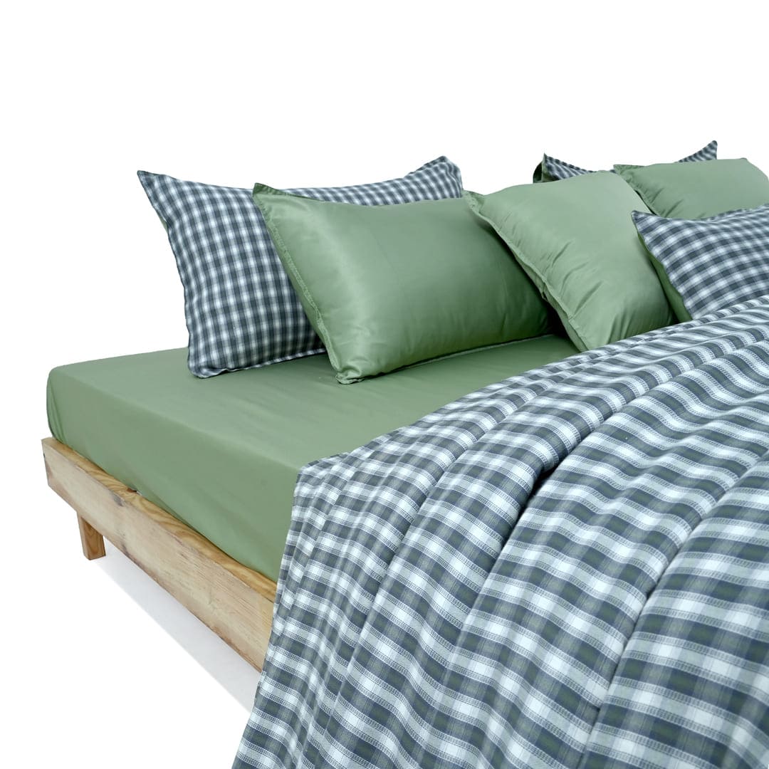 Zarf Linen Blend Bedding Set Of 9 - Nordic