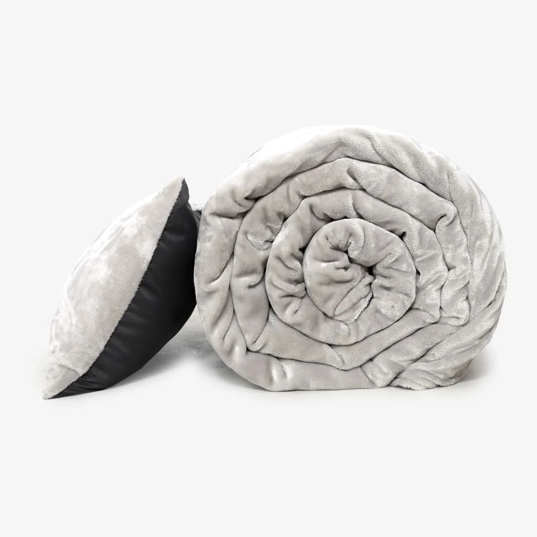 Zarf Premium AC Dohar With Two Pillow Covers & One Breakfast Cushion Cover - Greystone