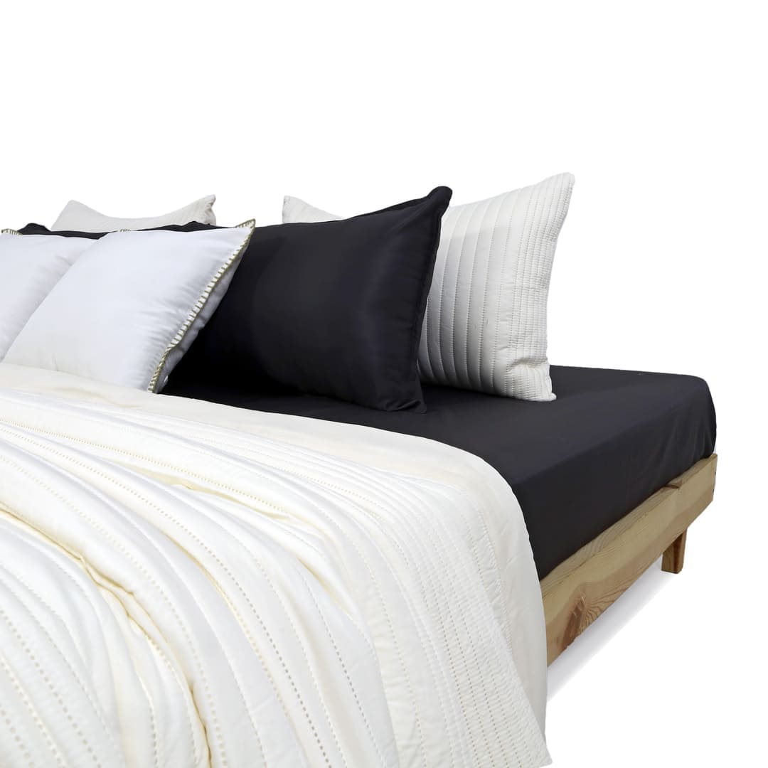 Zarf California King Size AC Comforters With 2 Pillow Cases & 2 Cushion Covers - Off-White