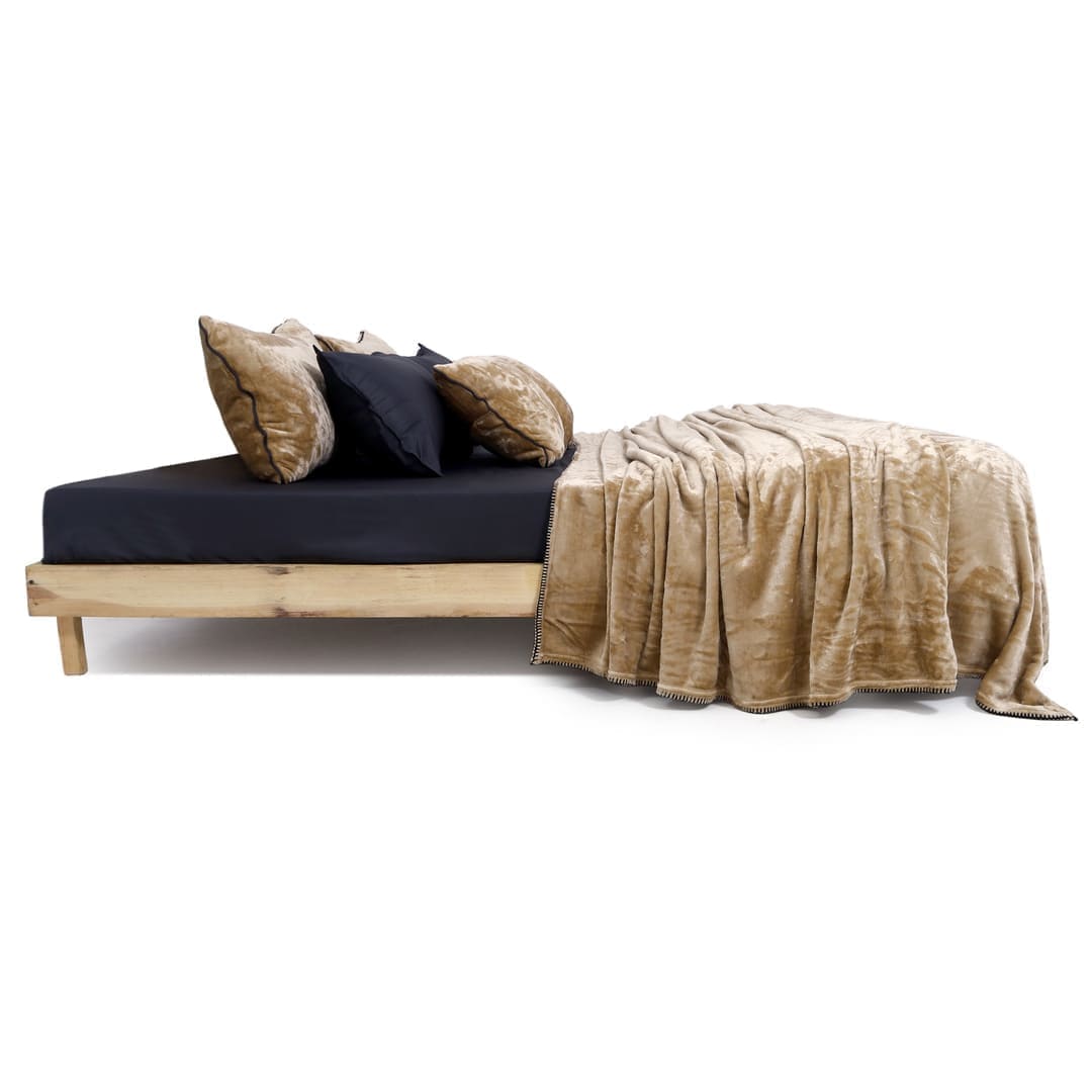 Zarf All-Season Premium AC Blanket With Two Cushion Covers - Taupe