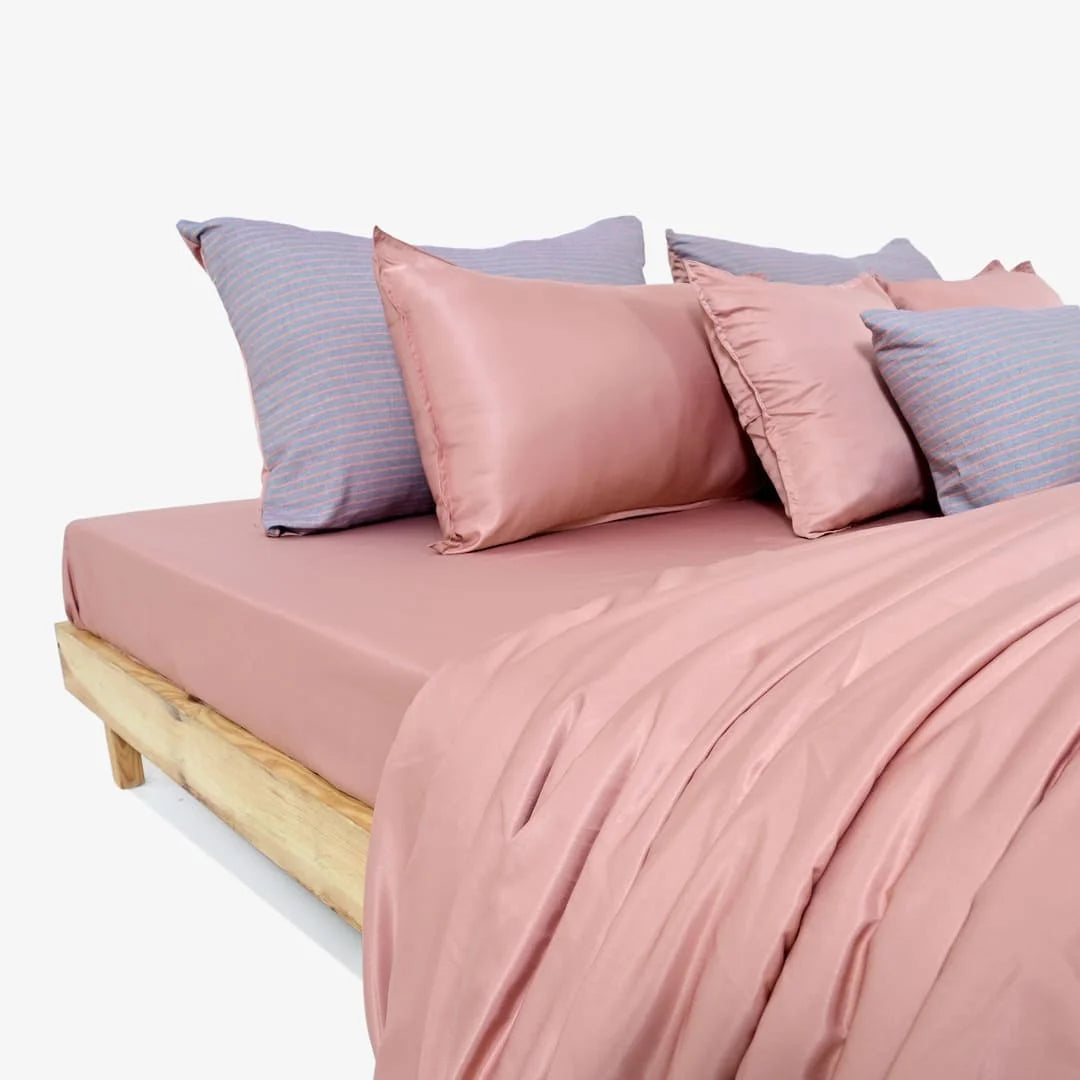 ZARF Italian Staple Weave Comforter With 2 Designer Pillow Cases 1 Breakfast Cushion Cover - Bijoux