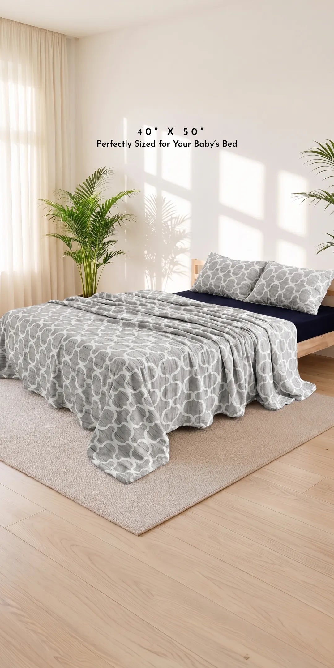 Zarf Plush Baby Size AC Blanket With One Pillow Cover - Earthveil