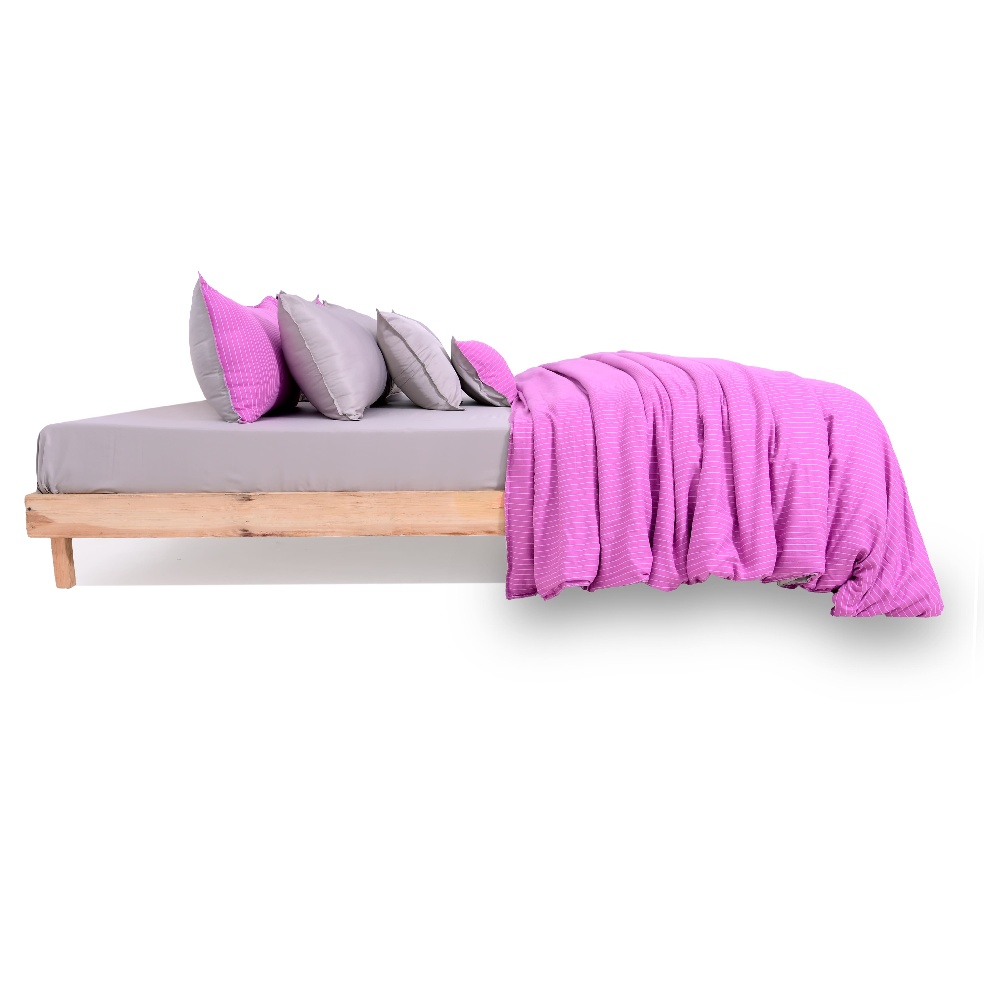 Linen Blend AC Comforter With 2 Pillow Cases and 1 Breakfast Pillow - Noor
