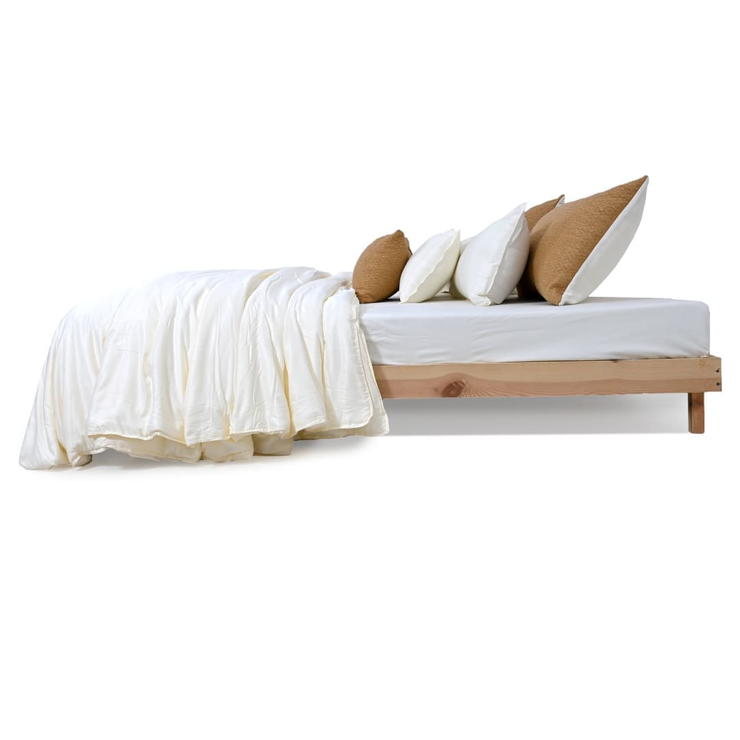 ZARF Italian Staple Weave Comforter With 2 Designer Pillow Cases 1 Breakfast Cushion Cover - Zuri