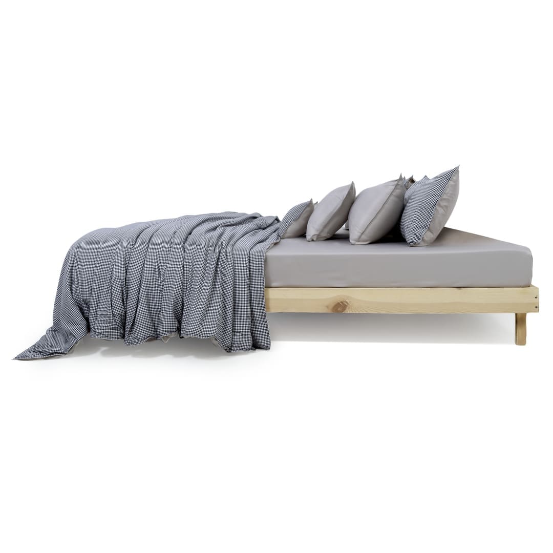 Linen Blend AC Comforter With 2 Pillow Cases and 1 Breakfast Pillow - Oxford