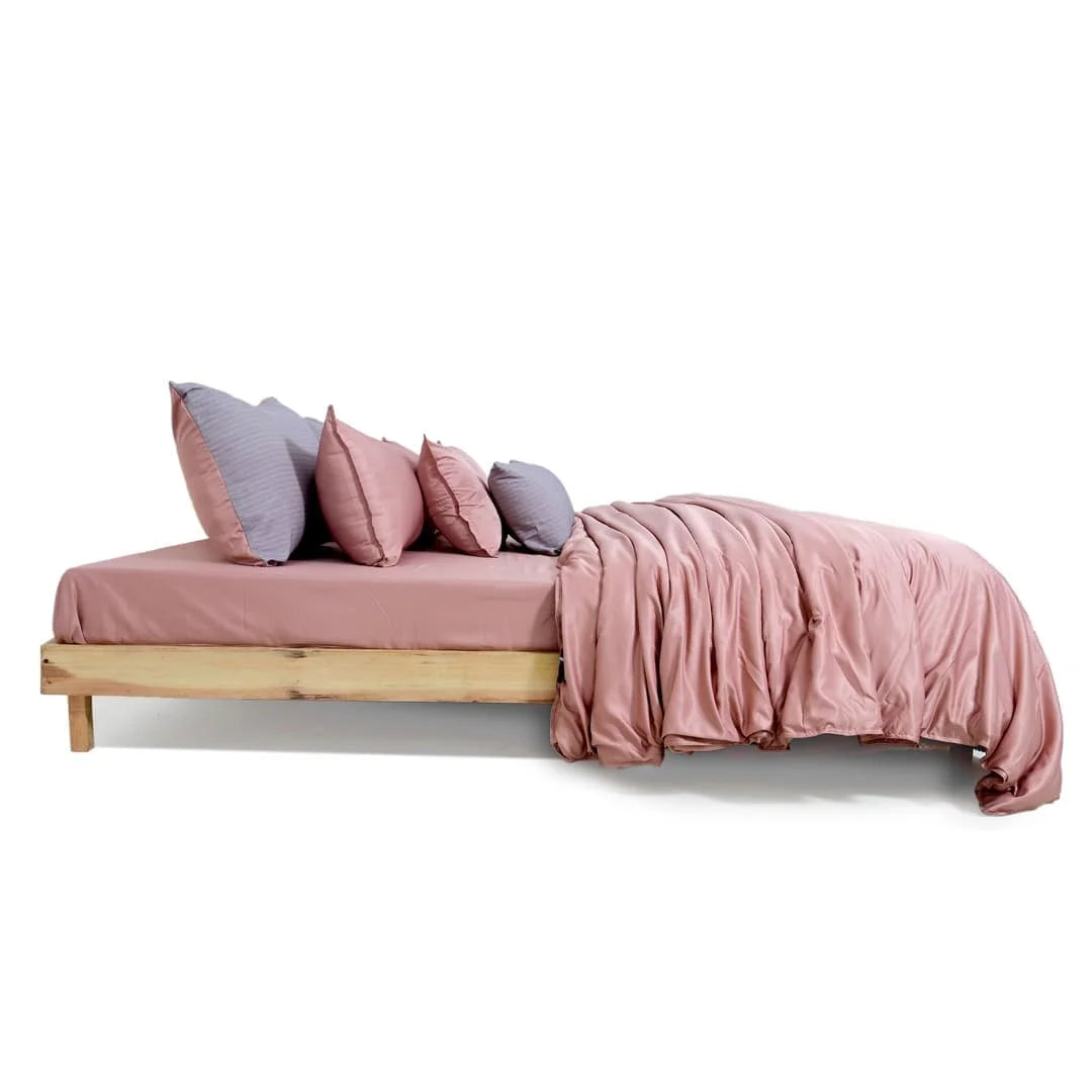 ZARF Italian Staple Weave Comforter With 2 Designer Pillow Cases 1 Breakfast Cushion Cover - Bijoux