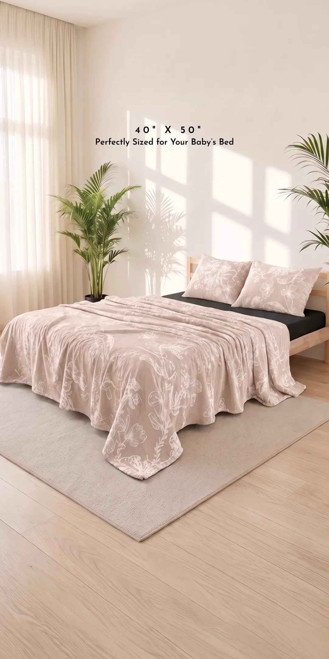 Zarf Plush Baby Size AC Blanket With One Pillow Cover - Candyfloss