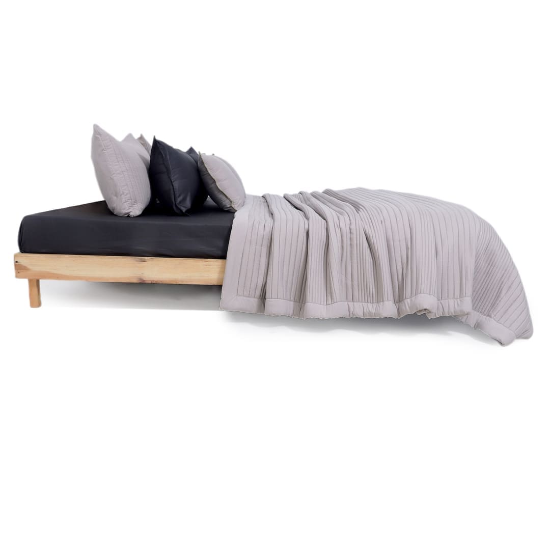Zarf California King Size AC Comforters With 2 Pillow Cases & 2 Cushion Covers - Dusk