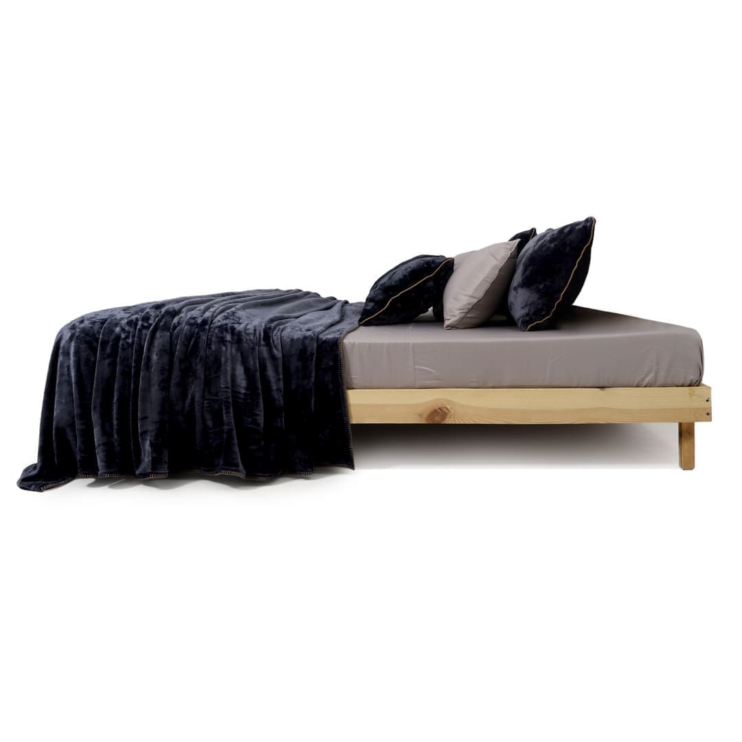 Zarf All-Season Premium AC Blanket With Two Cushion Covers - Charcoal Grey