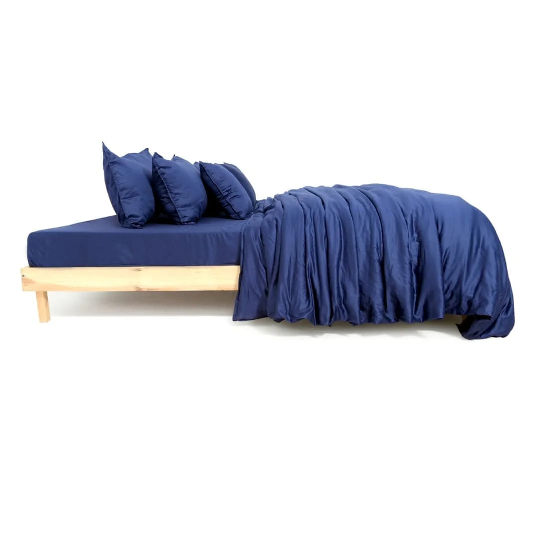 ZARF Egyptian Cotton Comforter For Single Size Bed With 2 Pillowcases & 2 Cushion Covers - Atlantic