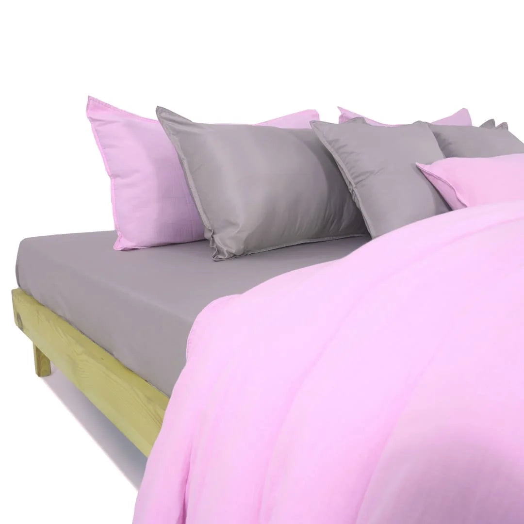 Linen Blend AC Comforter With 2 Pillow Cases and 1 Breakfast Pillow - Promenade