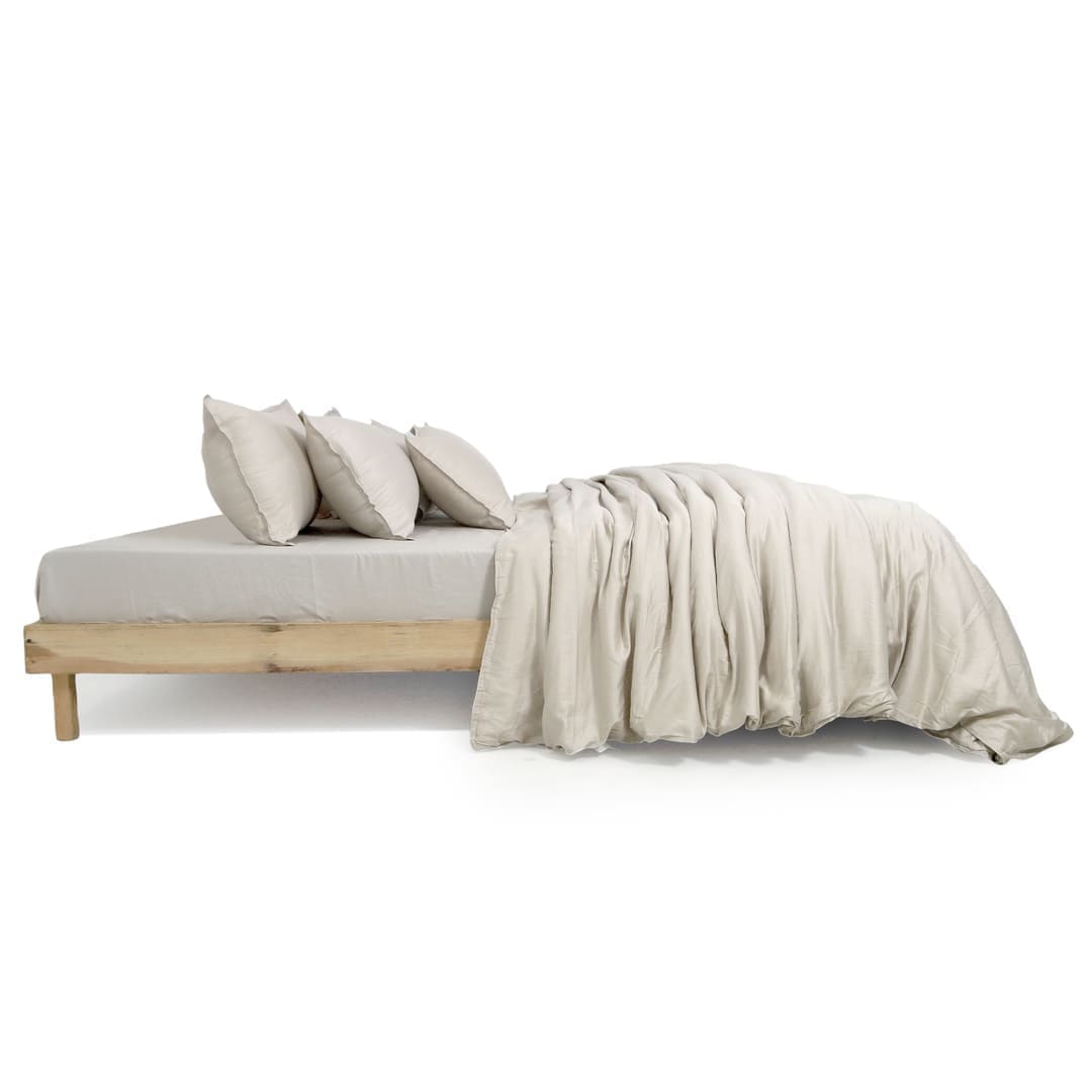 Zeries Egyptian Cotton Bedsheets With 2 Pillow Cases & 2 Cushion Covers - Shell